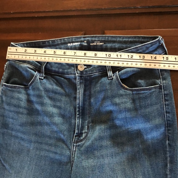 Women’s size 10 tall old navy high-rise super skinny bluejeans - Picture 6 of 11